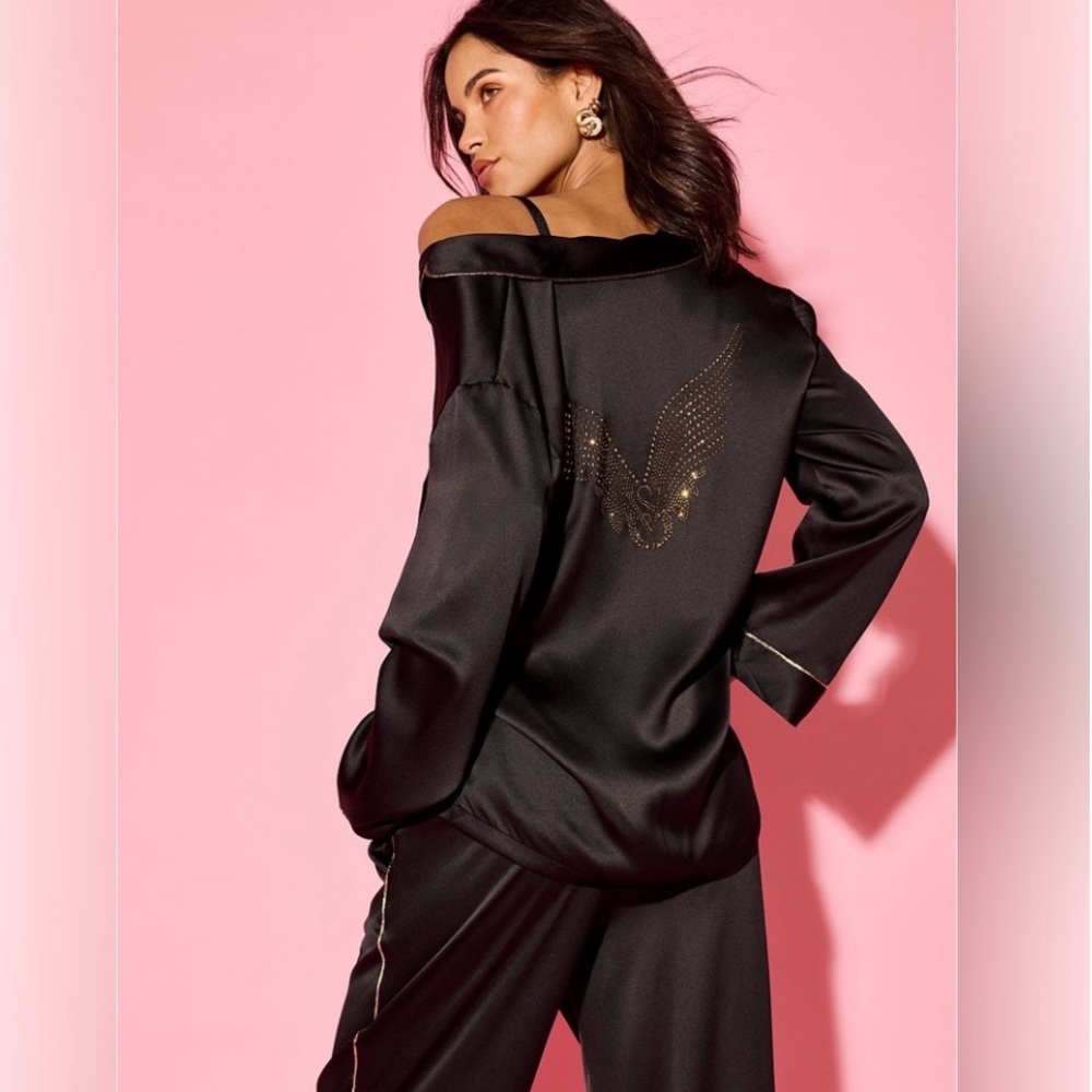 NWT Victoria’s Secret 2025 Fashion Show Glazed Satin Shine Long Pajama Set